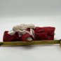 Handmade Christmas Santa Claus Cloth Doll Yarn Beard Handmade 8â 1990s