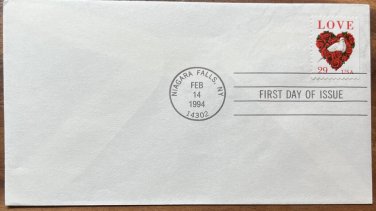 USPS First Day Cover Issue Artcraft February 14 1994 NY Love & Dove