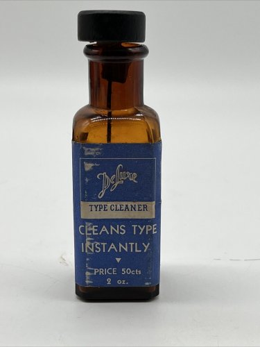 Deluxe Type Cleaner Roll & Type Cleaner 2 Oz Square Amber Glass Empty