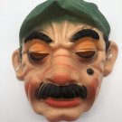 Plastic Mask Halloween 1960s Mustache Man West Germany