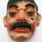 Plastic Mask Halloween 1960s Mustache Man West Germany