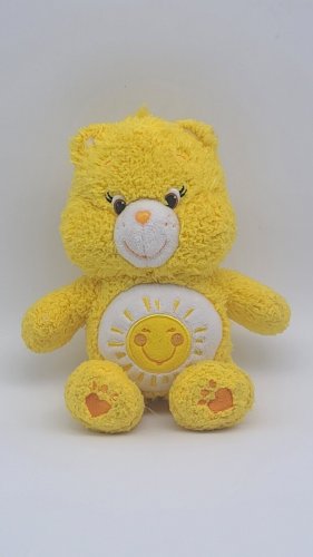 ULTRA RARE Care Bears Funshine Bear Plush 6" Yellow Sun 2016 * CLEAN *