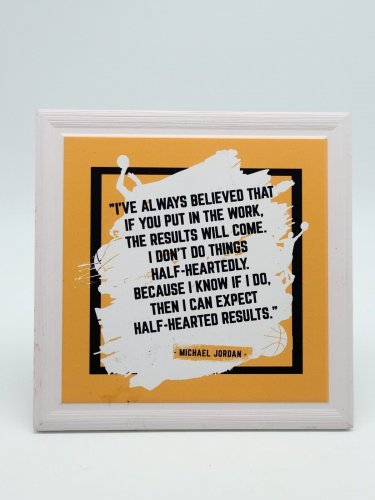 Unique 7x7 Tile w/  Michael Jordan Inspirational Quote