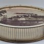 Vintage Sunshine Biscuit Cookie Tin Mississippi River Boats Currier & ives