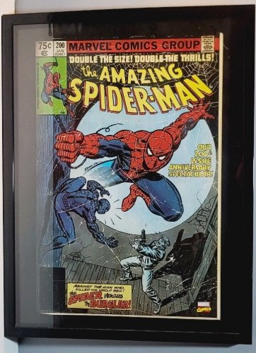 The Amazing Spider-Man #200 Framed Mounted Canvas Painting by Artissimo 14"x18"
