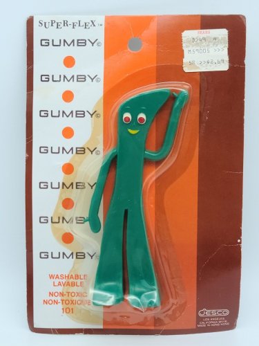Vintage Gumby Super-flex Jesco Bendable 10" Toy Figure 1980s Best Toy NOS