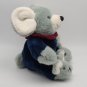 RARE TB Trading Co Plush Gray Mouse W/ Mouse Booties & Blue Pajamas 10&acirc;�� Seated