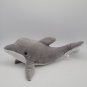 Sea World 18" Gray White Bottlenose Dolphin Blue Eyes Plush Stuffed Animal