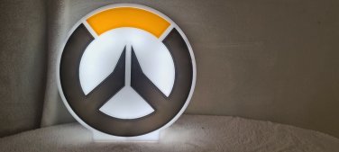 Overwatch Logo Mood Lamp Desk Light ThinkGeek WORKING*