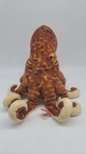 Wild Republic Octopus Squid 14" Plush Toy Brown Cream Speckled Stuffed Animal