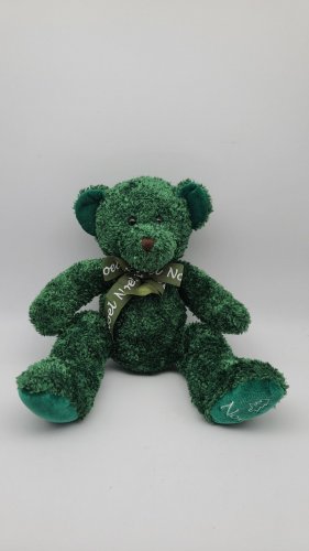 VINTAGE Toys for Target Gund Green Teddy Bear Plush Stuffed Animal Plaid Bow