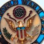World War II Veteran Sun Catcher Enamel Glass MEDALLION *AS-PICTURED*