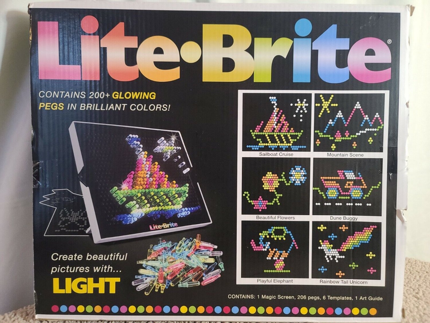 Lite Brite Ultimate Classic With 6 Templates and 200 Colored Pegs NEW Lite Brite Ultimate Classic With 6 Templates and 200 Colored Pegs NEW