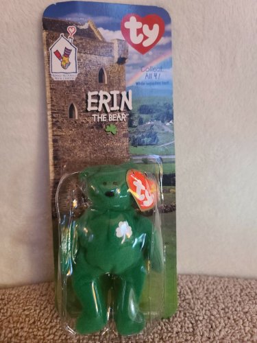Erin The Bear-McDonald's Ty Beanie Baby With ERRORS - /4000 - NEW OPEN BOX