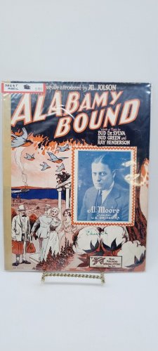 1925 Alabamy Bound -Sheet Music Al Jolson, Murray And Irwin, Cotton Plantation