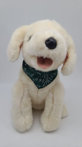 Vintage YANG JEE Plush Puppy Dog Stuffed Toy Animal Seated Yellow Labrador 11&acirc;��