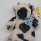 VINTAGE 1994 MARY MYERS BLACK WHITE COW FINGER PUPPET PLUSH