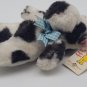 VINTAGE 1994 MARY MYERS BLACK WHITE COW FINGER PUPPET PLUSH