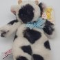 VINTAGE 1994 MARY MYERS BLACK WHITE COW FINGER PUPPET PLUSH