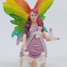 ULTRA RARE Hand Painted Schleich Fairy w/ Rainbow Wings - Play Figurine