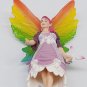 ULTRA RARE Hand Painted Schleich Fairy w/ Rainbow Wings - Play Figurine