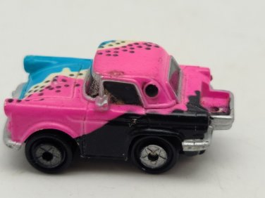 RARE Micro Machines 1989 '56 Ford Thunderbird Blue & Pink With Leopard Spots