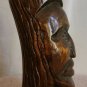Vintage Wooden Tribal Man Bust Statue. 12" x 4"