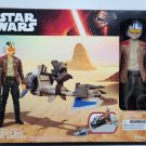 2015 STAR WARS FORCE AWAKENS 12 INCH SPEEDER BIKE + POE DAMERON FIGURE- OPEN BOX