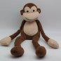 Lambs & Ivy Papagayo Brown Monkey Plush Hanging Long Arms Baby Lovey Stuffed Toy