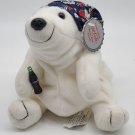 1998 Collectible Coca Cola Bean Bag Plush Polar Bear 5 1/2" Stuffed Animal