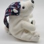 1998 Collectible Coca Cola Bean Bag Plush Polar Bear 5 1/2" Stuffed Animal