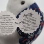 1998 Collectible Coca Cola Bean Bag Plush Polar Bear 5 1/2" Stuffed Animal