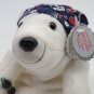 1998 Collectible Coca Cola Bean Bag Plush Polar Bear 5 1/2" Stuffed Animal