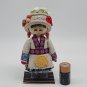 Chinese 7" Handmade Collectible Nationality Miniature Wooden Doll *SEE PICS*
