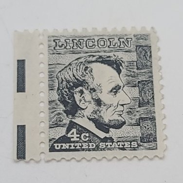 US Abraham Lincoln Black 4 Cent Stamp