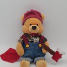 Disney's Winnie The Pooh Lumber Jack Woodsman Pooh Plush Stuffed Animals