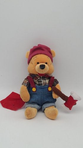 Disney's Winnie The Pooh Lumber Jack Woodsman Pooh Plush Stuffed Animals