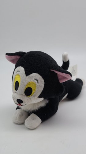 Disney Figaro Black & White Kitty Cat Pinocchio Plush Stuffed Toy 6" CLEAN