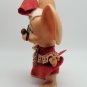 Vintage Roy Des 1970 Christmas Mouse Mrs Claus Hard Plastic Figurine RARE