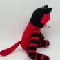 Goth Devil Sock Monkey 14" PLUSH  Red & Black *CLEAN*