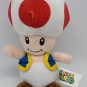 GENUINE Super Mario Bros Red Toad Stuffed Plush All Star 8" Little Buddy Used