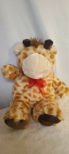 Giraffe Plush Soft Shaggy Furry Stuffed Zoo Animal Kelly Toy 16" *CLEAN*