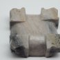 Vintage Hand Carved Black Marble Stone Mayan Aztec Ashtray Grey Black
