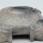 Vintage Hand Carved Black Marble Stone Mayan Aztec Ashtray Grey Black