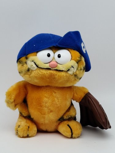 1981 Vintage 10" Garfield Baseball Stuffed Plush Cat Dakin with Glove