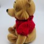 THE DISNEY STORE WINNIE THE POOH 8" RED SWEATER POOH BEAN BAG PLUSH NWT