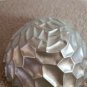 Vintage Aqua Silver Glass Bowl Candy Dish Nautical Mermaid Scales