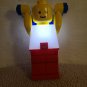 Lego Red Man Figure Flash light torch  Night light Lamp Portable Lantern 10.5"