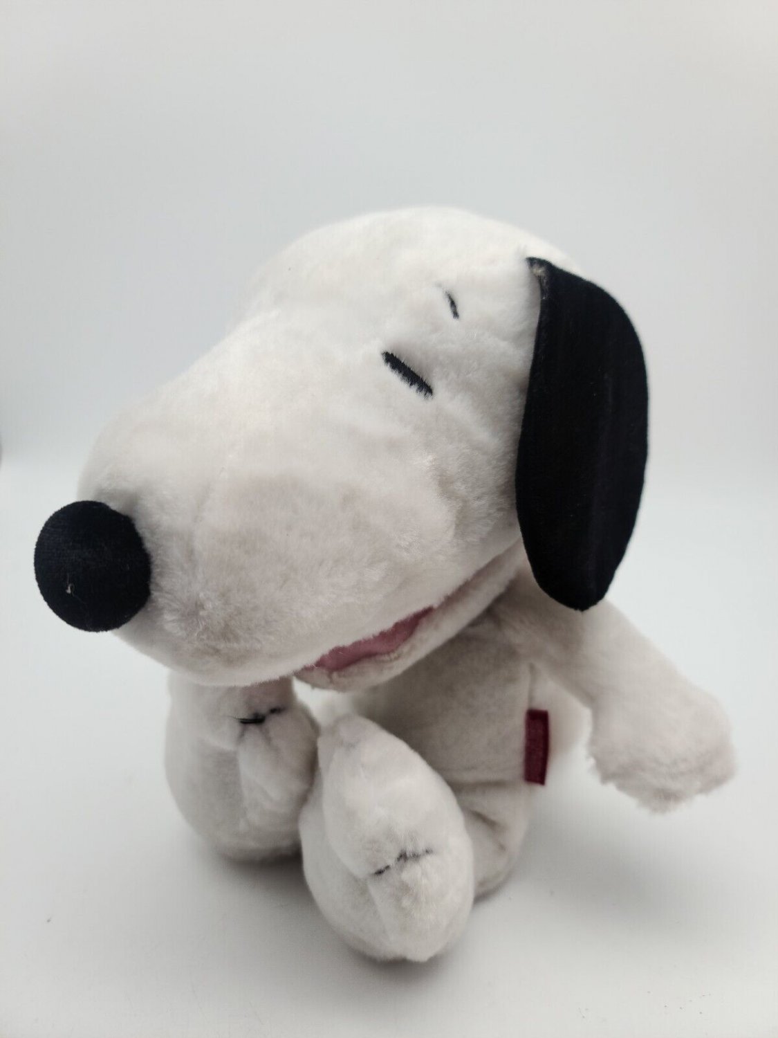 Peanuts 13” Plush Laughing SNOOPY Dog White Talking Stuffed Toy WORKS ...