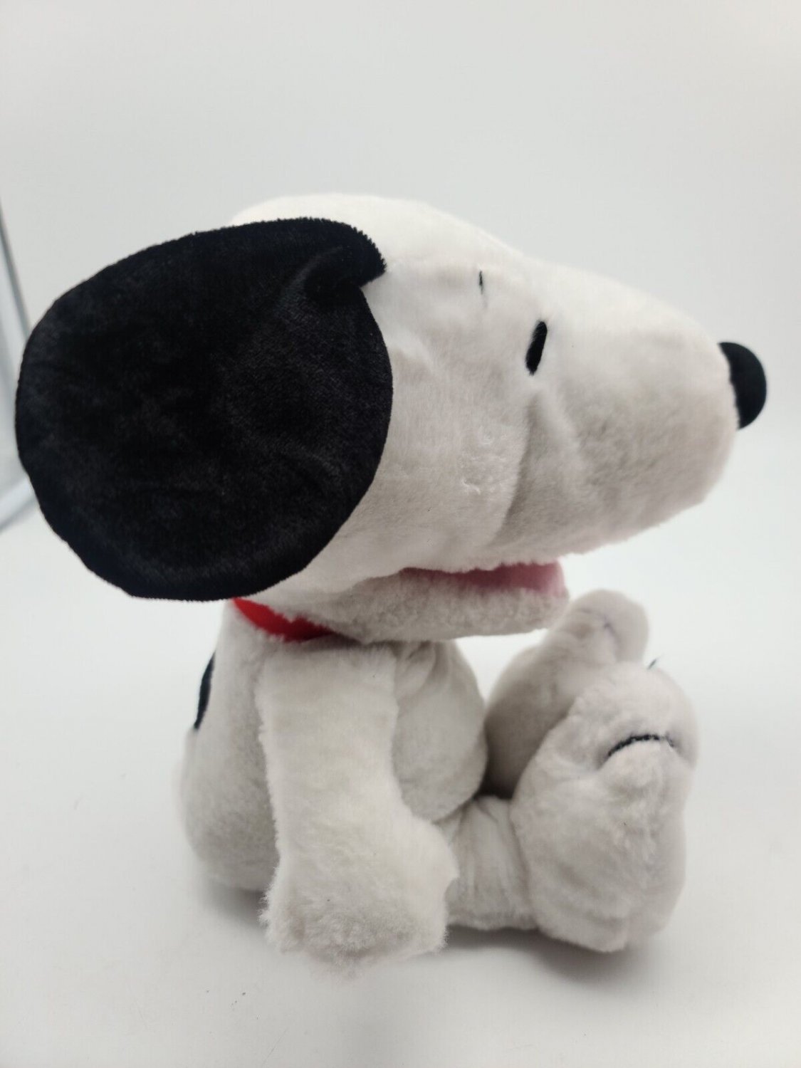 Peanuts 13" Plush Laughing SNOOPY Dog White Talking Stuffed Toy WORKS ...